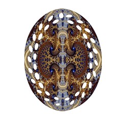 Baroque Fractal Pattern Oval Filigree Ornament (two Sides) by BangZart