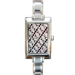 Batik Art Patterns Rectangle Italian Charm Watch by BangZart