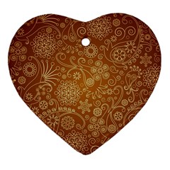 Batik Art Pattern Ornament (heart) by BangZart