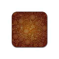 Batik Art Pattern Rubber Coaster (square)  by BangZart