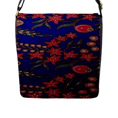 Batik  Fabric Flap Messenger Bag (l)  by BangZart