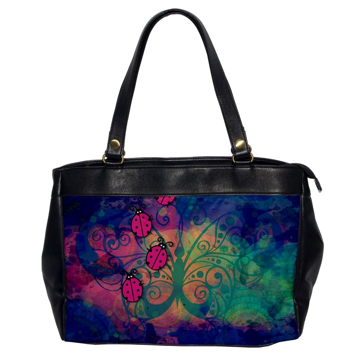 Background Colorful Bugs Office Handbags