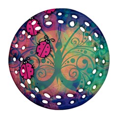 Background Colorful Bugs Ornament (round Filigree) by BangZart