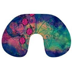 Background Colorful Bugs Travel Neck Pillows by BangZart