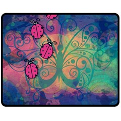 Background Colorful Bugs Double Sided Fleece Blanket (medium)  by BangZart