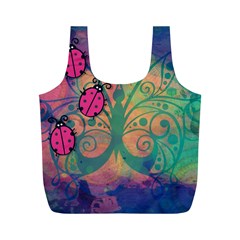 Background Colorful Bugs Full Print Recycle Bags (m)  by BangZart