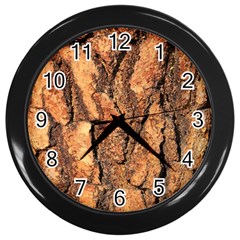 Bark Texture Wood Large Rough Red Wood Outside California Wall Clocks (black) by BangZart