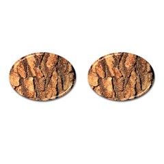 Bark Texture Wood Large Rough Red Wood Outside California Cufflinks (oval) by BangZart