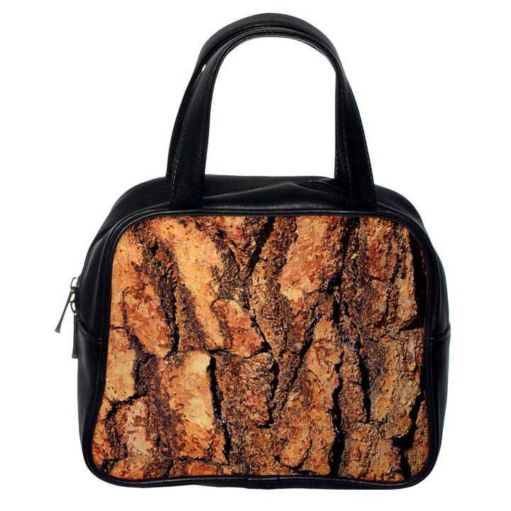 Bark Texture Wood Large Rough Red Wood Outside California Classic Handbags (One Side)