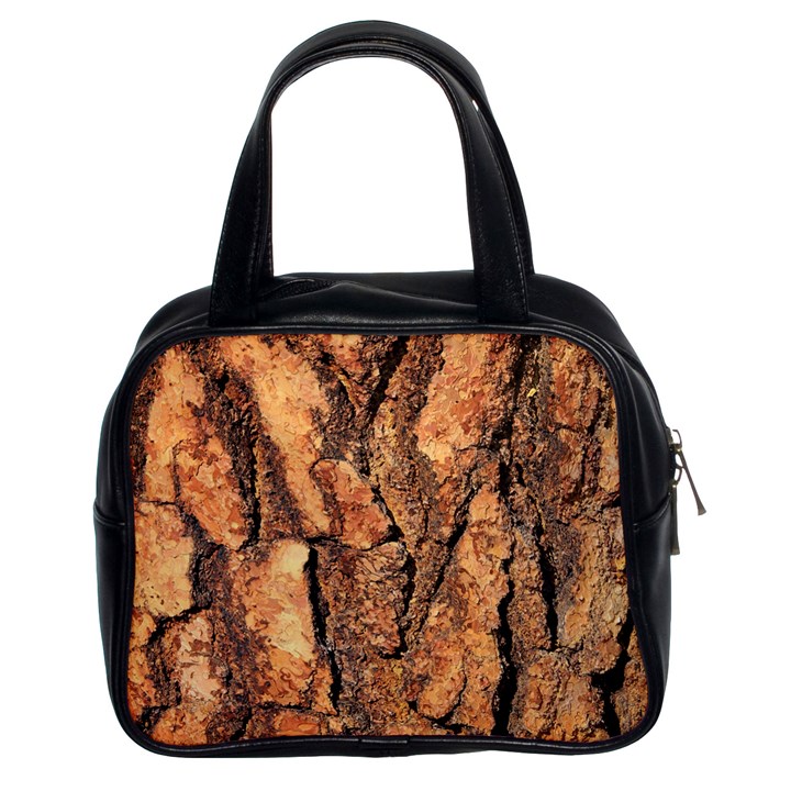 Bark Texture Wood Large Rough Red Wood Outside California Classic Handbags (2 Sides)