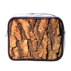 Bark Texture Wood Large Rough Red Wood Outside California Mini Toiletries Bags by BangZart