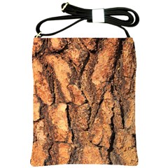 Bark Texture Wood Large Rough Red Wood Outside California Shoulder Sling Bags by BangZart