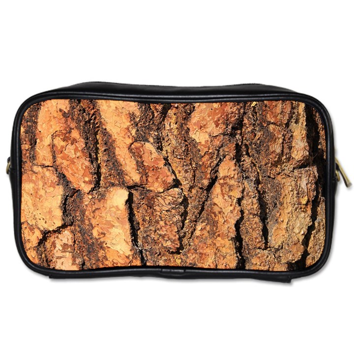 Bark Texture Wood Large Rough Red Wood Outside California Toiletries Bags 2-Side