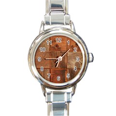 Barnwood Unfinished Round Italian Charm Watch by BangZart