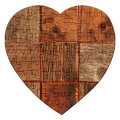 Barnwood Unfinished Jigsaw Puzzle (heart) by BangZart