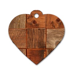 Barnwood Unfinished Dog Tag Heart (one Side) by BangZart