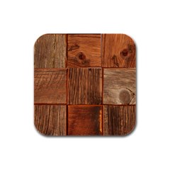 Barnwood Unfinished Rubber Square Coaster (4 Pack)  by BangZart