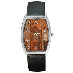 Barnwood Unfinished Barrel Style Metal Watch by BangZart