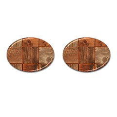 Barnwood Unfinished Cufflinks (oval) by BangZart