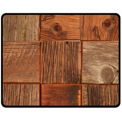 Barnwood Unfinished Double Sided Fleece Blanket (medium)  by BangZart