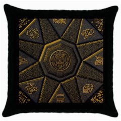 Aztec Runes Throw Pillow Case (black) by BangZart