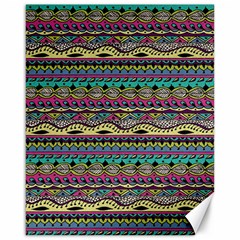 Aztec Pattern Cool Colors Canvas 16  X 20   by BangZart