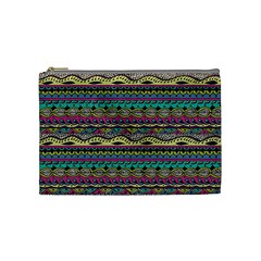 Aztec Pattern Cool Colors Cosmetic Bag (medium) 