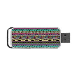 Aztec Pattern Cool Colors Portable Usb Flash (two Sides) by BangZart