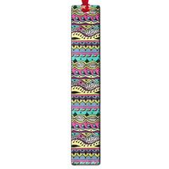 Aztec Pattern Cool Colors Large Book Marks by BangZart