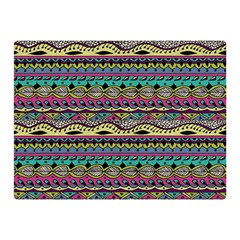 Aztec Pattern Cool Colors Double Sided Flano Blanket (mini)  by BangZart