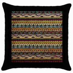 Aztec Pattern Ethnic Throw Pillow Case (black) by BangZart