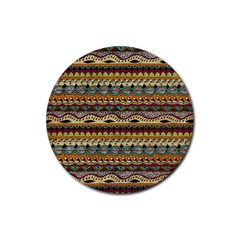 Aztec Pattern Ethnic Rubber Coaster (round)  by BangZart