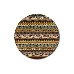 Aztec Pattern Ethnic Magnet 3  (round) by BangZart