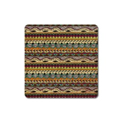 Aztec Pattern Ethnic Square Magnet by BangZart