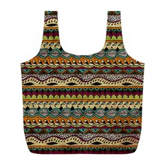 Aztec Pattern Ethnic Full Print Recycle Bags (l)  by BangZart