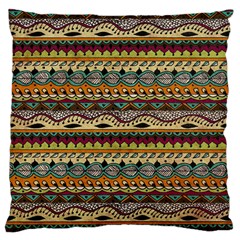 Aztec Pattern Ethnic Large Flano Cushion Case (two Sides) by BangZart