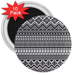 Aztec Pattern Design(1) 3  Magnets (10 Pack) 