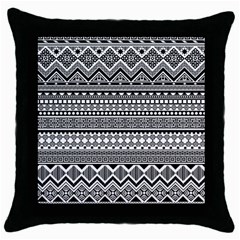 Aztec Pattern Design(1) Throw Pillow Case (black) by BangZart