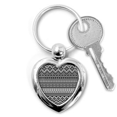 Aztec Pattern Design(1) Key Chains (heart)  by BangZart