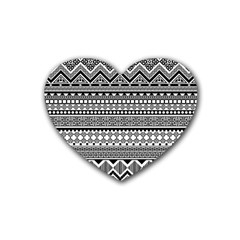 Aztec Pattern Design(1) Heart Coaster (4 Pack)  by BangZart