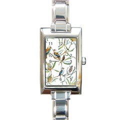 Australian Kookaburra Bird Pattern Rectangle Italian Charm Watch by BangZart