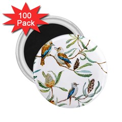 Australian Kookaburra Bird Pattern 2 25  Magnets (100 Pack)  by BangZart