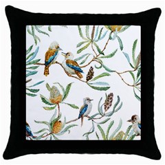 Australian Kookaburra Bird Pattern Throw Pillow Case (black) by BangZart