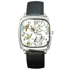 Australian Kookaburra Bird Pattern Square Metal Watch by BangZart