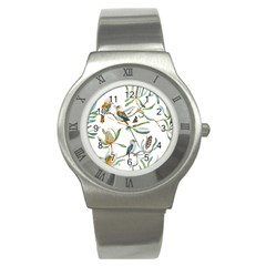 Australian Kookaburra Bird Pattern Stainless Steel Watch by BangZart