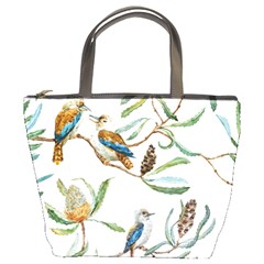 Australian Kookaburra Bird Pattern Bucket Bags by BangZart