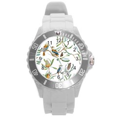 Australian Kookaburra Bird Pattern Round Plastic Sport Watch (l) by BangZart