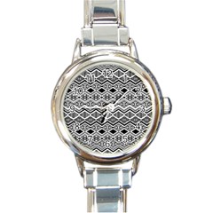 Aztec Design  Pattern Round Italian Charm Watch by BangZart