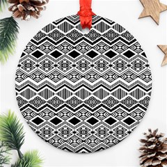 Aztec Design  Pattern Ornament (round) by BangZart