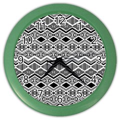 Aztec Design  Pattern Color Wall Clocks by BangZart